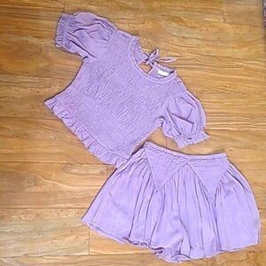 🎈2/$28🎈Matching Set Smocked Top Skirt Feminine Frilly Sweet